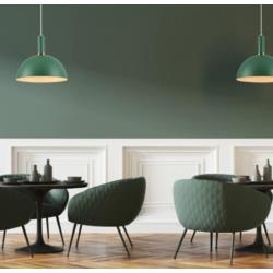 Lampa wisząca zielona E27 40W Omega Agora PD-1701-GR