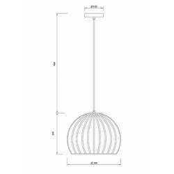 Lampa wisząca E27 40W Milo Agora PD-1515
