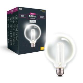 Żarówka LED filament G80 glob E27 6,5W 4000K INQ