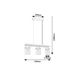 Lampa wisząca E27 3x25W Niylah Rabalux 72083