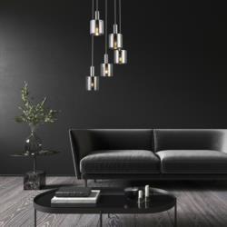 Lampa wisząca chromowa E27 5x60W Donati Rabalux 5251
