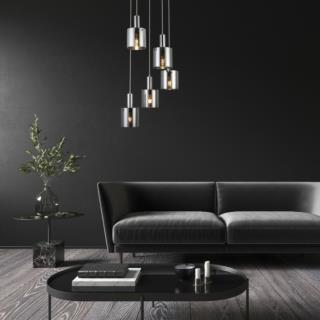 Lampa wisząca chromowa E27 5x60W Donati Rabalux 5251