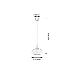 Lampa wisząca E27 40W Dvora Rabalux 72021