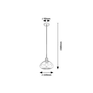 Lampa wisząca E27 40W Dvora Rabalux 72021