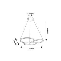 Lampa wisząca LED 38W Formand Rabalux 72297