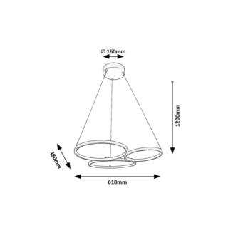 Lampa wisząca LED 38W Formand Rabalux 72297