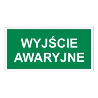 Znak ewakuacyjny Wyjście Awaryjne 104-02 Mój Dom Plus
