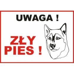 Znak ostrzegawczy Uwaga Zły Pies ZI38 Mój Dom Plus