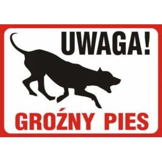 Znak ostrzegawczy Uwaga Groźny Pies ZI84 Mój Dom Plus
