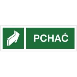 Naklejka informacyjna Pchać 112-01 Mój Dom Plus