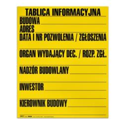 Tablica budowlana informacyjna Maan