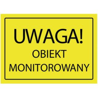 Tablica ostrzegawcza Obiekt Monitorowany Metro