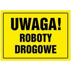 Tablica ostrzegawcza Roboty Drogowe Metro