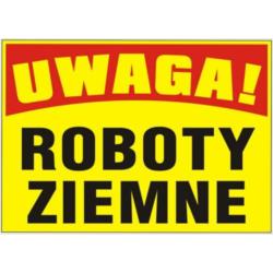 Tablica budowlana Roboty Ziemne BTO-36 Mój Dom Plus