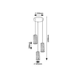 Lampa wisząca E27 3x40W Vaness Rabalux 72255
