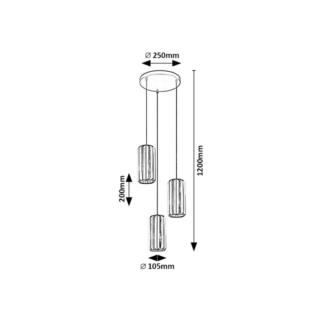 Lampa wisząca E27 3x40W Vaness Rabalux 72255