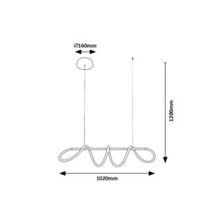 Lampa wisząca LED 40W Montema Rabalux 72269