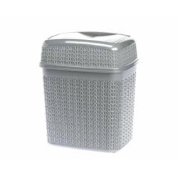 Kosz na śmieci z uchylną pokrywą szary 5L Willow Galicja 22774
