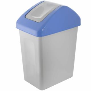 Kosz na śmieci z uchylną pokrywą niebieski 10L BranQ BQ-1310