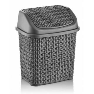 Kosz na śmieci antracytowy 10L Knit