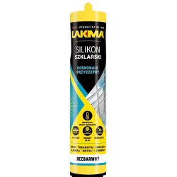 Silikon szklarski 280ml bezbarwny Lakma