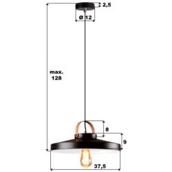 Lampa wisząca szklana mosiądz Glen Argon 4739