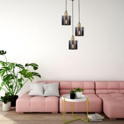 Lampa sufitowa czarna 3xE27 Eloisa Rabalux 71093