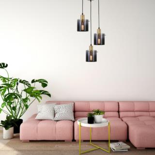 Lampa sufitowa czarna 3xE27 Eloisa Rabalux 71093