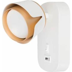 Kinkiet do czytania GX53 biało-złoty USB Xudo XD-IK271W