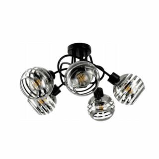 Lampa wisząca LED 5xE27 kula czarna Berge LK0003/5XK013