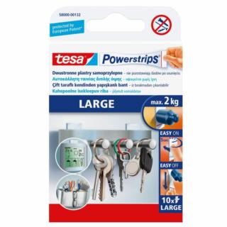 Plastry montażowe samoprzylepne Large Powerstrips Tesa 10szt/op 58000