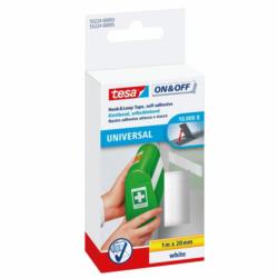 Rzep samoprzylepny biały 20mm/1m On & Off Tesa