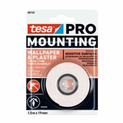 Taśma montażowa dwustronna do tapet i tynków 19mm/1,5m Pro Mounting Tesa