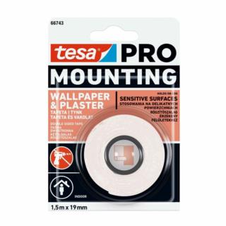 Taśma montażowa dwustronna do tapet i tynków 19mm/1,5m Pro Mounting Tesa