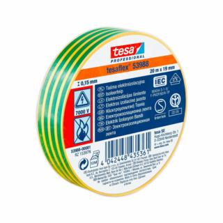 Taśma elektroizolacyjna zielono-żółta 19mm/20m Tesaflex Tesa 53988