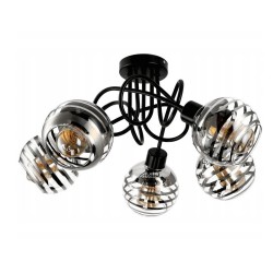 Lampa wisząca LED 5xE27 kula czarna Berge LK0003/5XK013