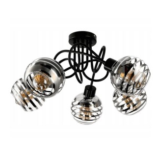Lampa wisząca LED 5xE27 kula czarna Berge LK0003/5XK013