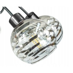 Lampa wisząca LED 5xE27 kula czarna Berge LK0003/5XK013