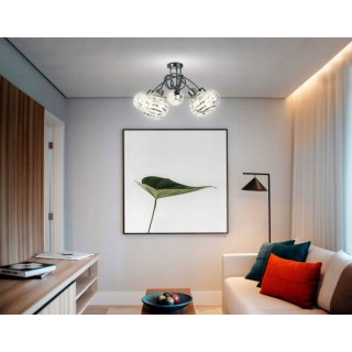 Lampa wisząca LED 5xE27 kula czarna Berge LK0003/5XK013