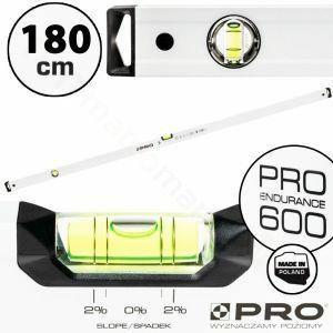 Poziomnica z libellą PRO600 180cm PRO 3-01-01-AB-180