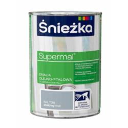 Emalia Olejno-Ftalowa Supermal Stalowy Mat RAL7001 0,8L Śnieżka