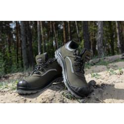 Buty robocze zielono-czarne skóra nubukowa S3 SRC (44) Lahti Pro L3043844