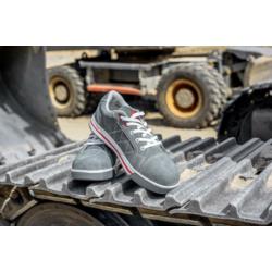 Półbuty zamszowe szaro-czerwone SB SRA (46) Lahti Pro L3040746