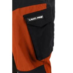 Spodnie robocze ceglasto-czarne stretch 2XL Lahti Pro L4053905