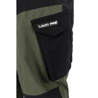 Spodnie robocze ochronne stretch zielono-czarne 3XL Lahti Pro L4053806