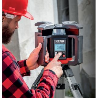 Laserowy niwelator rotacyjny Tyxer R3 z czerwoną wiązką i detektorem PRO-L1324