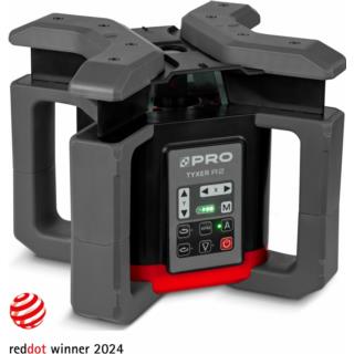Laserowy niwelator rotacyjny Tyxer R2 z czerwoną wiązką i detektorem PRO-L1322
