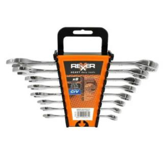 Zestaw kluczy płasko-oczkowych z grzechotką 8-17mm Rexxer RA-05-154 8szt/op