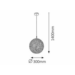 Lampa Wisząca Sufitowa Adria Rabalux E27 60W Srebrna 6100
