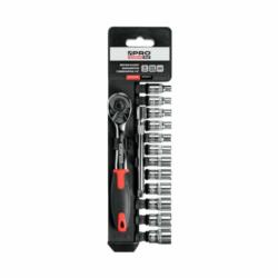 Zestaw kluczy nasadowych z grzechotką 1/4" 14szt. PRO-WK411